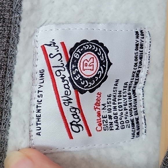 Rag Wear USA Call on Silver Beach Michigan grey crewneck sweatshirt long sleeves - Picture 3 of 15